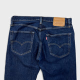 Levi's 502 Jeans Mens 32x28 Blue Regular Taper Fit Dark Wash Stretch Denim Pants