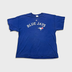 Vintage Majestic Toronto Blue Jays T Shirt Mens Large Blue Josh Donaldson MLB Baseball Tee