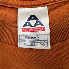 Vintage Y2K Great Wolf Lodge T Shirt Mens XL Orange Faded Animal Graphic Tee