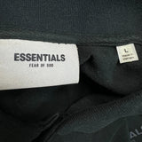 Fear of God Essentials Polo Shirt Mens Large Black Boxy Faded Wash Short Sleeve
