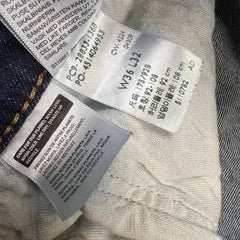 Levi's 512 Jeans Mens 36x30 Blue Slim Taper Leg Dark Wash Mid Rise Stretch Denim Pants