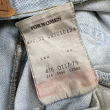 Vintage 90s Levis 501 Jeans Womens 29x31 Original Straight Light Wash Distressed Denim Pants
