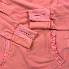 Lululemon Athletic Run Pullover Jacket Womens Size 12 Orange Side 1/4 Zip