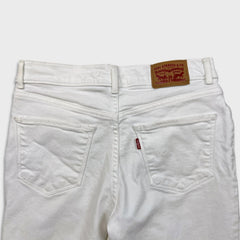 Levi's Bermuda Shorts Womens Size 28 White Classic Stretch Floral Denim Jorts