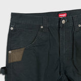 Vintage Y2K Wrangler Riggs Pants Mens 32x32 Black Ripstop Carpenter Double Knee