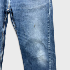 Levi's 505 Jeans Men 36x34 Blue Regular Fit Straight Leg Medium Wash Faded Denim Pants