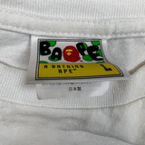A Bathing Ape BAPE T Shirt Mens Large White Big Ape Head Double Sided Tee