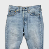 Levi's 501 S Jeans Womens 27x28 Blue Skinny Fit Slim Taper Leg Light Wash Denim Pants