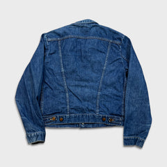 Vintage 80s Wrangler Denim Jacket Mens Small Winston Rodeo Awards USA Trucker