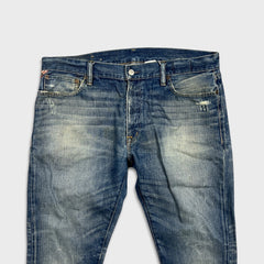 Ralph Lauren Jeans Mens 36x32 Blue Denim & Supply Tapered Straight Distressed Faded Pants