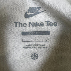 Nike Sportswear T Shirt Mens Small White Center Swoosh Loose Short Sleeve Tee