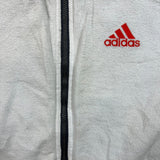 Vintage 90s Adidas Jacket Mens Large Gray Reversible 3 Stripe Heavy Coat
