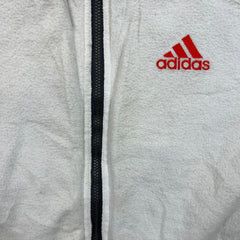 Vintage 90s Adidas Jacket Mens Large Gray Reversible 3 Stripe Heavy Coat