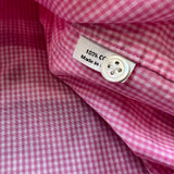 Psycho Bunny Button Up Pocket Shirt Mens Large Pink Gingham Preppy Short Sleeve