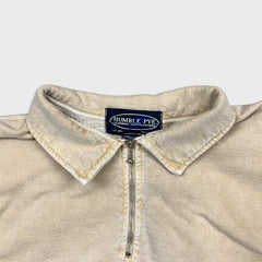 Vintage 90s Dorset Sweatshirt Mens Large Beige 1/4 Zip Faded Washed Pullover