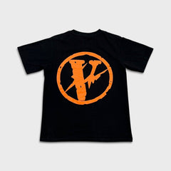 VLONE x Fragment Design T Shirt Mens Medium Black Lightning Bolt Staple Tee