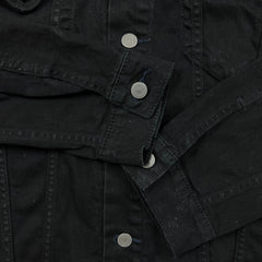 Levi's Type III Jean Jacket Mens Large Black Denim Western Trucker Button Up