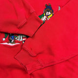 Vintage 90s Looney Tunes Ski Sweatshirt Mens Large Red Acme Cartoon Bugs Bunny