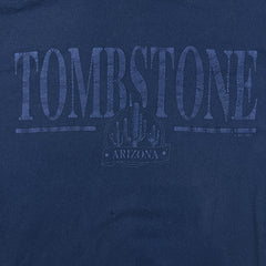 Vintage 1991 Tombstone Arizona T Shirt Mens Large Blue Heavyweight Cotton Tee