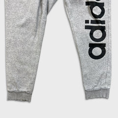Adidas Sweatpants Mens Large Gray Essentials Spell Out Taper Leg Athletic Jogger