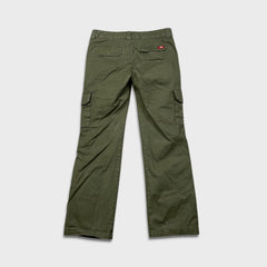 Dickies Pants Womens 32x31 Green Relaxed Faded Workwear Straight Leg Cargo