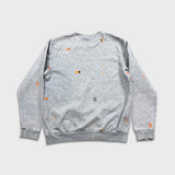 Adidas Essentials Sweatshirt Mens XL Gray Global Citizens 3 Striped AOP Crewneck