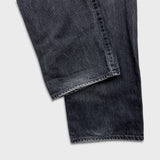 Levi's 501 Jeans Mens 36x32 Black Original Straight Leg Dark Wash Button Fly Denim Pants