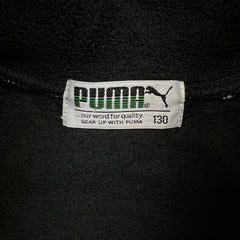 Vintage 90s PUMA Fleece Women XS Black Full Zip Outdoor Jacket