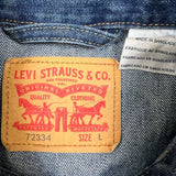 Levi's Denim Jacket Mens Large Blue Type III Dark Wash Trucker Western