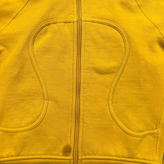 Lululemon Scuba Hoodie Womens Small Yellow Full Zip Sports Hooded Sweater