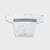 Vintage 90s Montego Rum Sweatshirt Mens Large White Short Sleeve Pullover