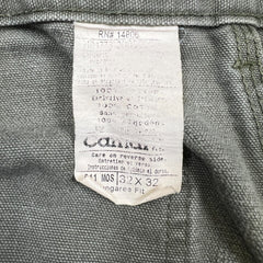 Carhartt B11 MOS Pant Mens 32x30 Green Loose Fit Washed Duck Workwear Dungaree