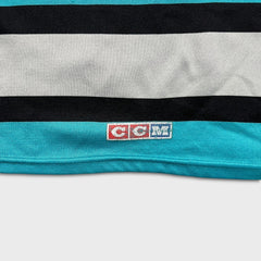 Vintage 90s CCM San Jose Sharks Jersey Mens Large White Distressed NHL Hockey