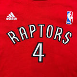 Adidas Chris Bosh Toronto Raptors #4 NBA T Shirt Mens Small Red Basketball Tee