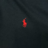 Vintage 90s Polo Ralph Lauren Shirt Mens Medium Black Preppy Pony Casual Short Sleeve
