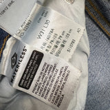 Levi's 70s Style High Flare Jeans Womens 31x24 Blue Medium Wash Distressed Denim Pants