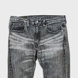 Levi's 502 Jeans Mens 34x30 Grey Regular Taper Fit Stretch Stone Wash Fade Denim Pants