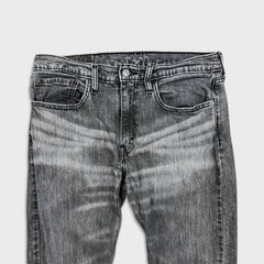 Levi's 502 Jeans Mens 34x30 Grey Regular Taper Fit Stretch Stone Wash Fade Denim Pants