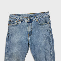 Levi's 511 Jean Mens 33x28 Blue Slim Fit Light Wash Faded Stretch Denim Pants