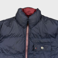 Tommy Hilfiger Jacket Mens Medium Red Reversible Down Puffer Heavy Coat