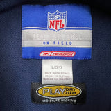 Vintage Y2K Reebok New England Patriots Shirt Mens Large Blue Football NFL Short Sleeve Button Up