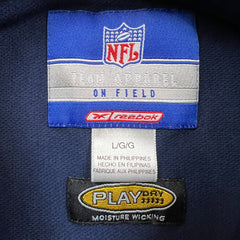 Vintage Y2K Reebok New England Patriots Shirt Mens Large Blue Football NFL Short Sleeve Button Up