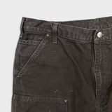 Carhartt Pants Mens 36x30 Brown Loose Fit Double Knee Workwear Carpenter Canvas