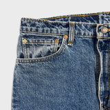 Vintage 90s Levi's 512 Jeans Mens 34x34 Blue Slim Fit Tapered Leg Medium Wash Pants