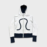Lululemon Scuba Hoodie Womens Small White Full Zip Sports Hooded Sweater