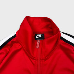 Nike Sportswear N98 Tribute Tack Top Mens Large Red Full Zip Sweatshirt