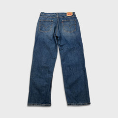 Vintage 90s Levi's 569 Jean Mens 36x34 Blue Loose Straight Dark Wash Baggy Denim Pants