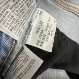 Levi’s 501 ST Jeans Mens 30x30 Blue Straight Taper Light Wash Distressed Denim Pants