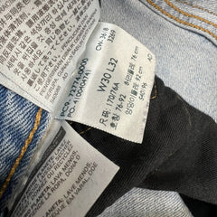 Levi’s 501 ST Jeans Mens 30x30 Blue Straight Taper Light Wash Distressed Denim Pants