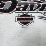 Vintage 2006 Harley Davidson Hoodie Mens Medium White Carolina Biker Hooded Sweater